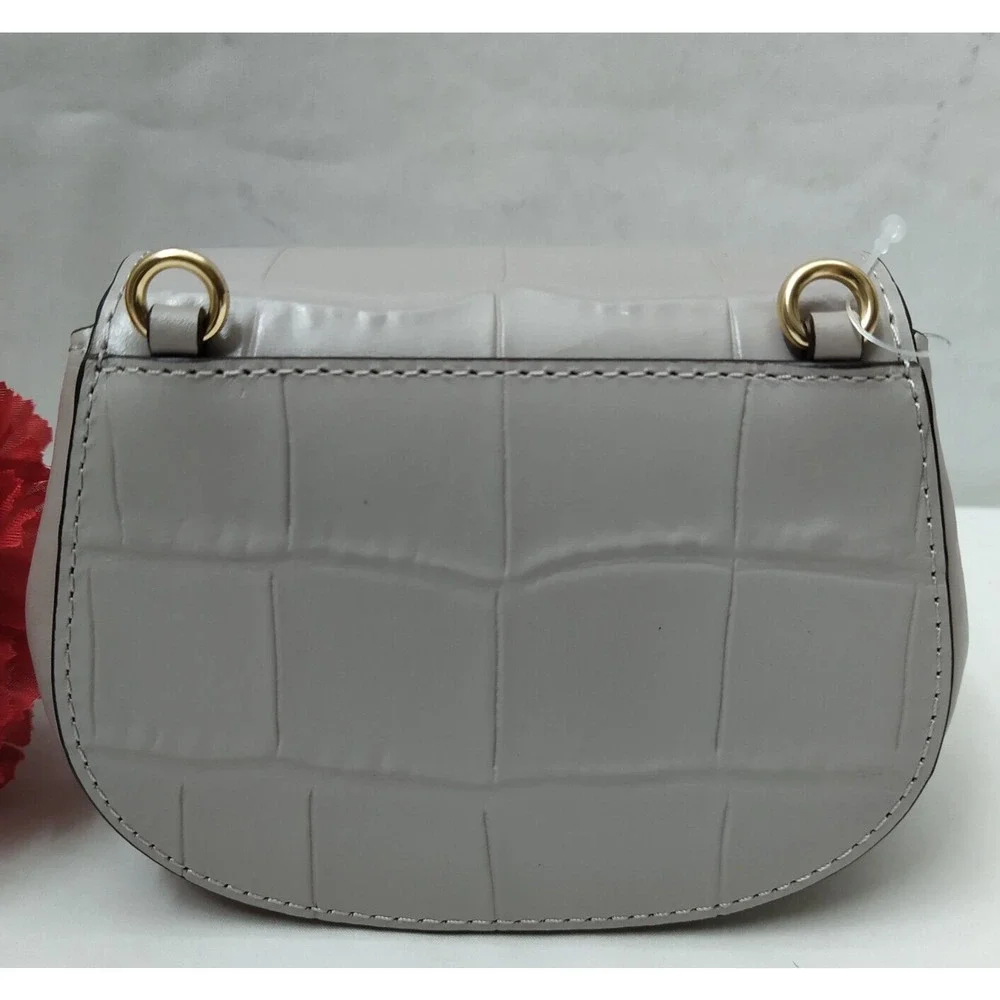 Coach Morgan Gray Brich Leather Card Holing Chain Crossbody Bag - NWT $248
